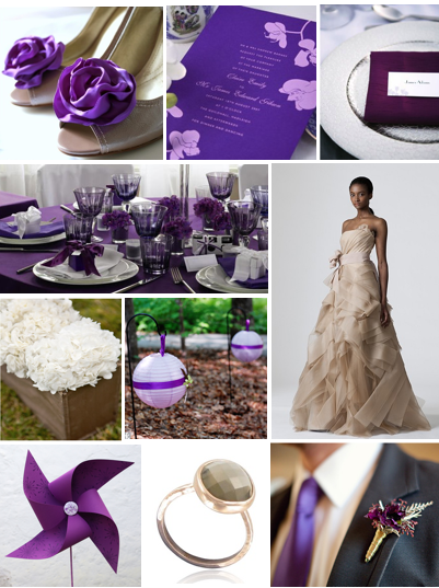 A glamorous Blackcurrant Champagne design board by Just Bespoke Wedding 